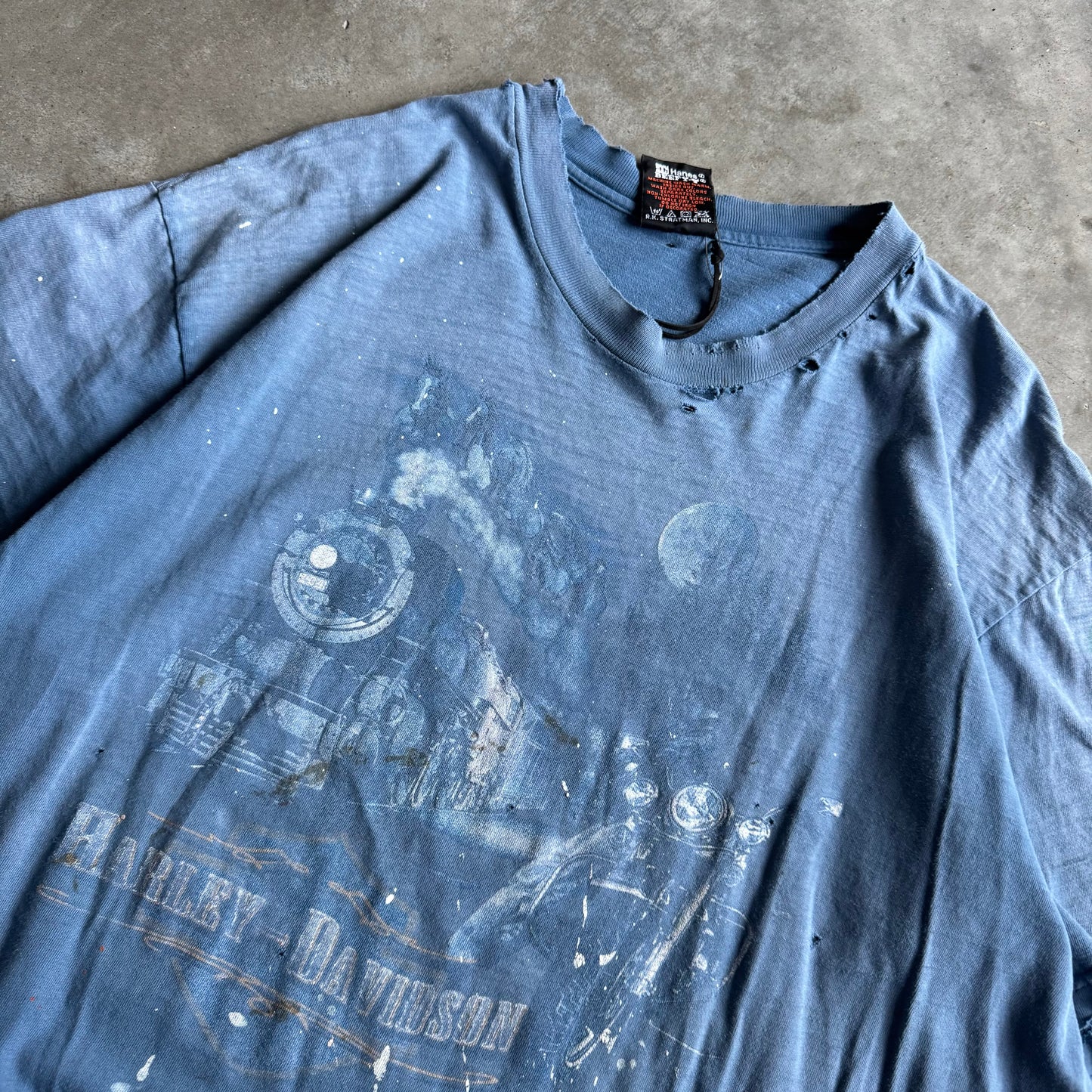 Vintage Harley Davidson Distressed Midnight Train Tee