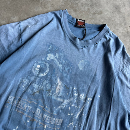 Vintage Harley Davidson Distressed Midnight Train Tee