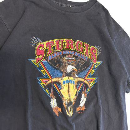 Vintage ‘01 Sturgis Black Hills Rally Eagle & Skull Tee