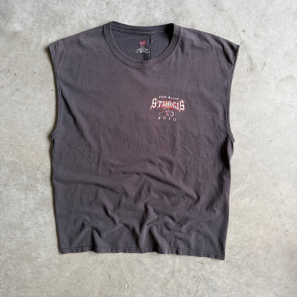 Sturgis 2010 Black Hills Bull Skull Sleeveless Tee