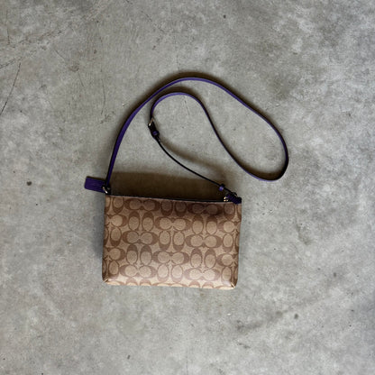 Coach Peyton Signature Crossbody Crossbody Purple