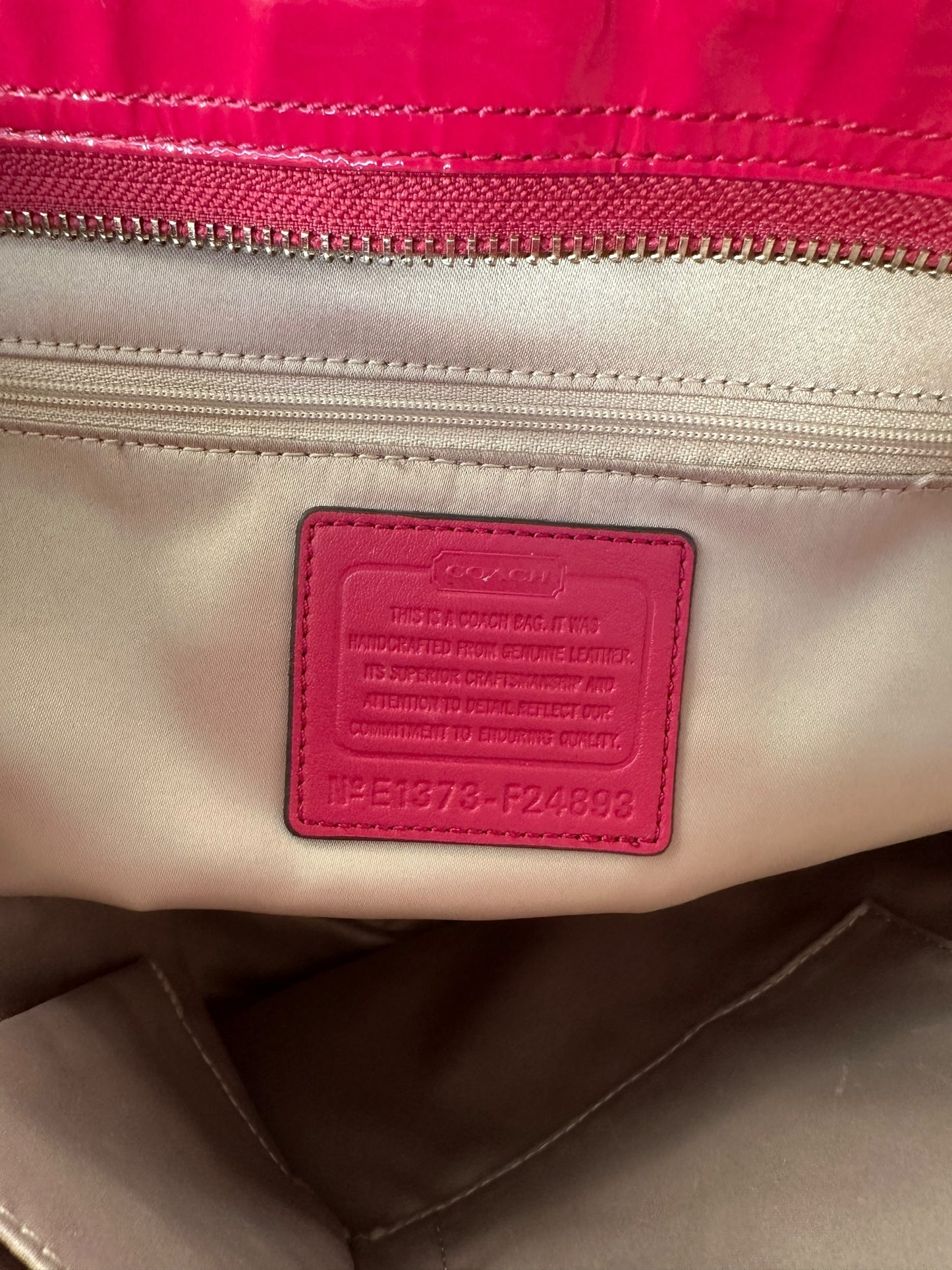 Coach Pink Carrie Tote