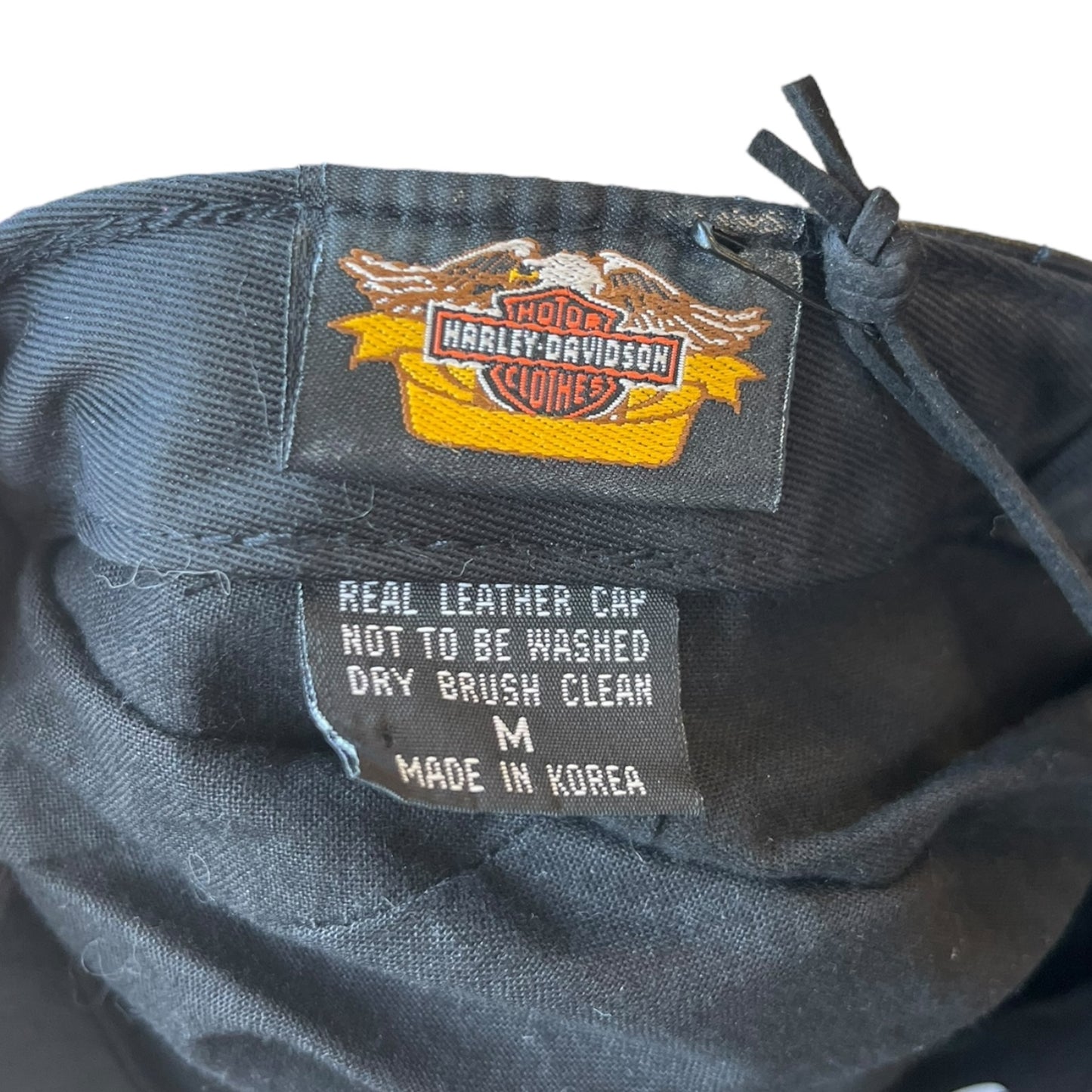 Harley Davidson Leather Captain Snap Bill Hat
