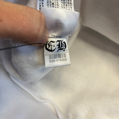 Chrome Hearts Spell Out Sleeve White Hoodie