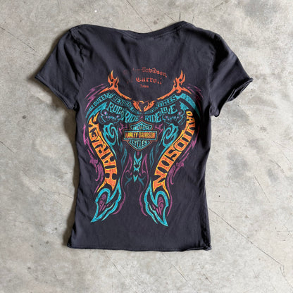 Women’s Harley Davidson Black Wing Graphic Fitted Tee