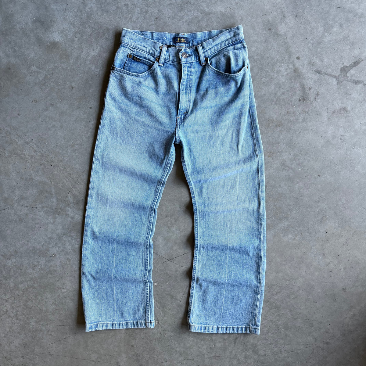 Polo Ralph Lauren Light Blue Cropped Flare Jeans