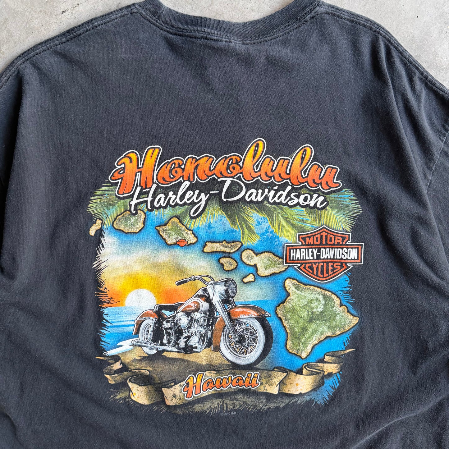 Y2K Hawaii Harley Davidson Big Logo Tee