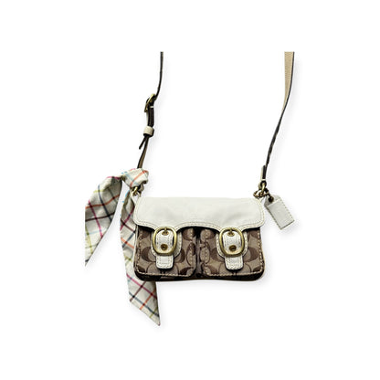 Coach Y2K Signature Mini Shoulder Bag Tan/White