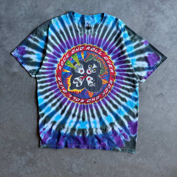 Vintage KISS Rock And Roll Over Tie Dye T Shirt