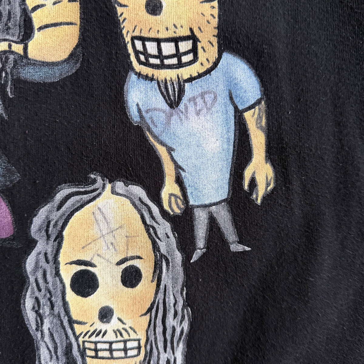 Vintage Korn Dia De Los Korn Skeleton Figure Signed T Shirt