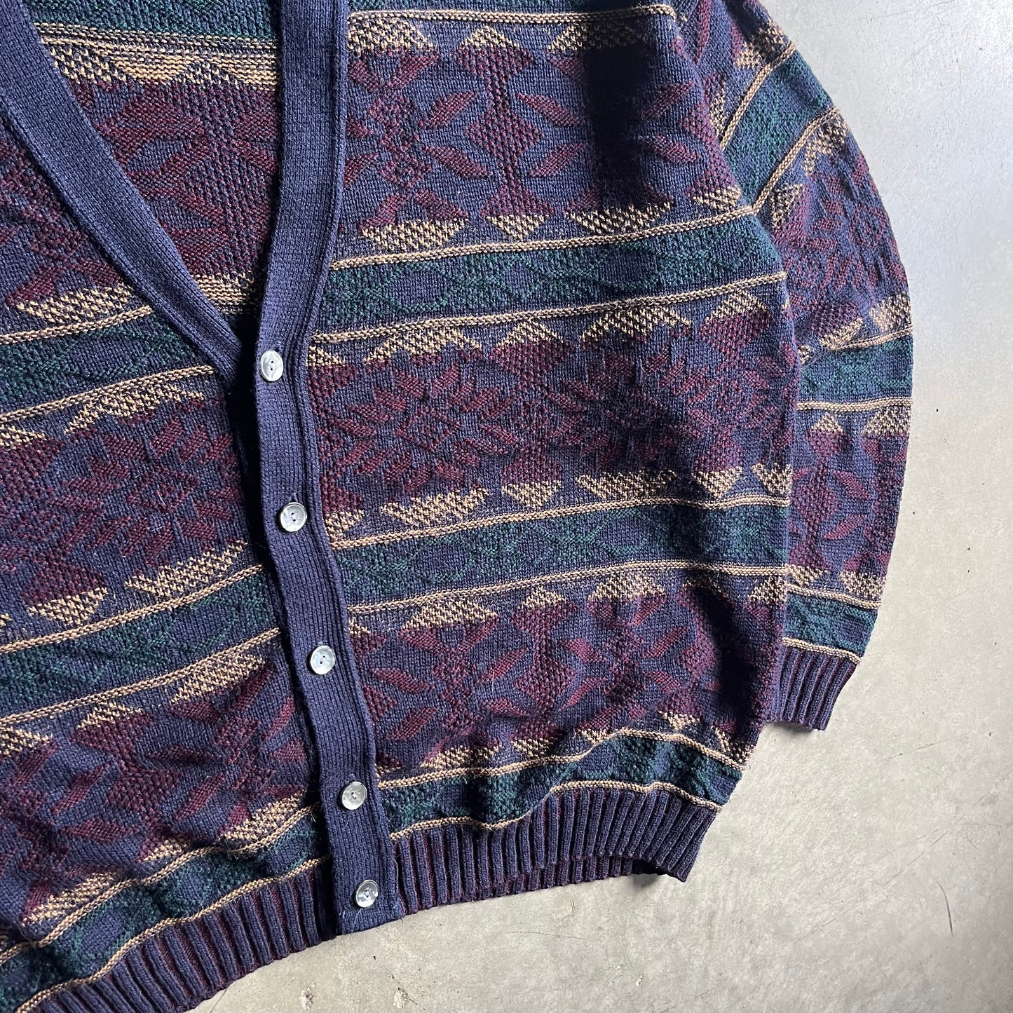 Vintage International Knit Cardigan Sweater