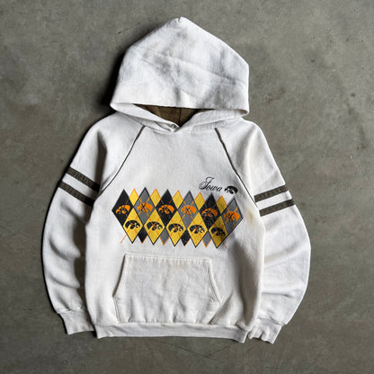 Vintage Iowa Hawkeyes Argyle Pattern Raglan Hoodie