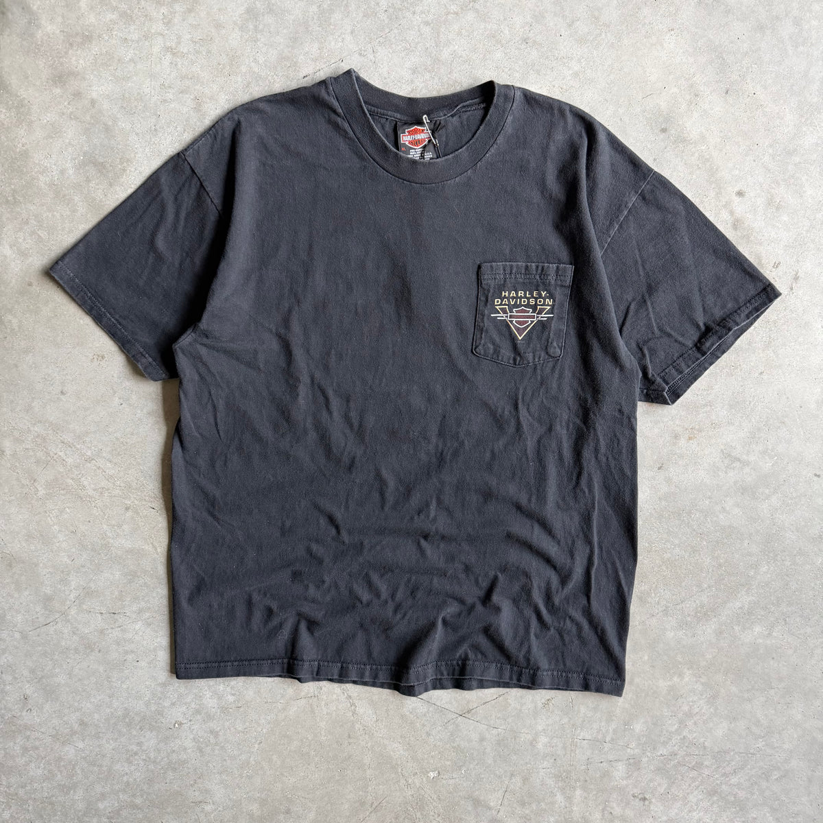 Y2K Donaheu Harley Davidson Chest Pocket Tee