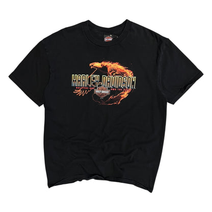 Y2K Harley Davidson Flaming Eagle Tee