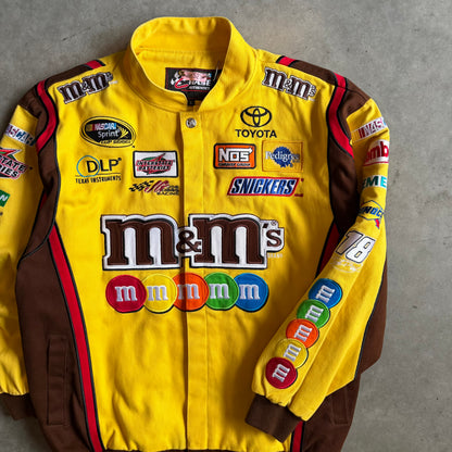 NASCAR JH Designs Yellow M&M Kyle Busch Racing Jacket
