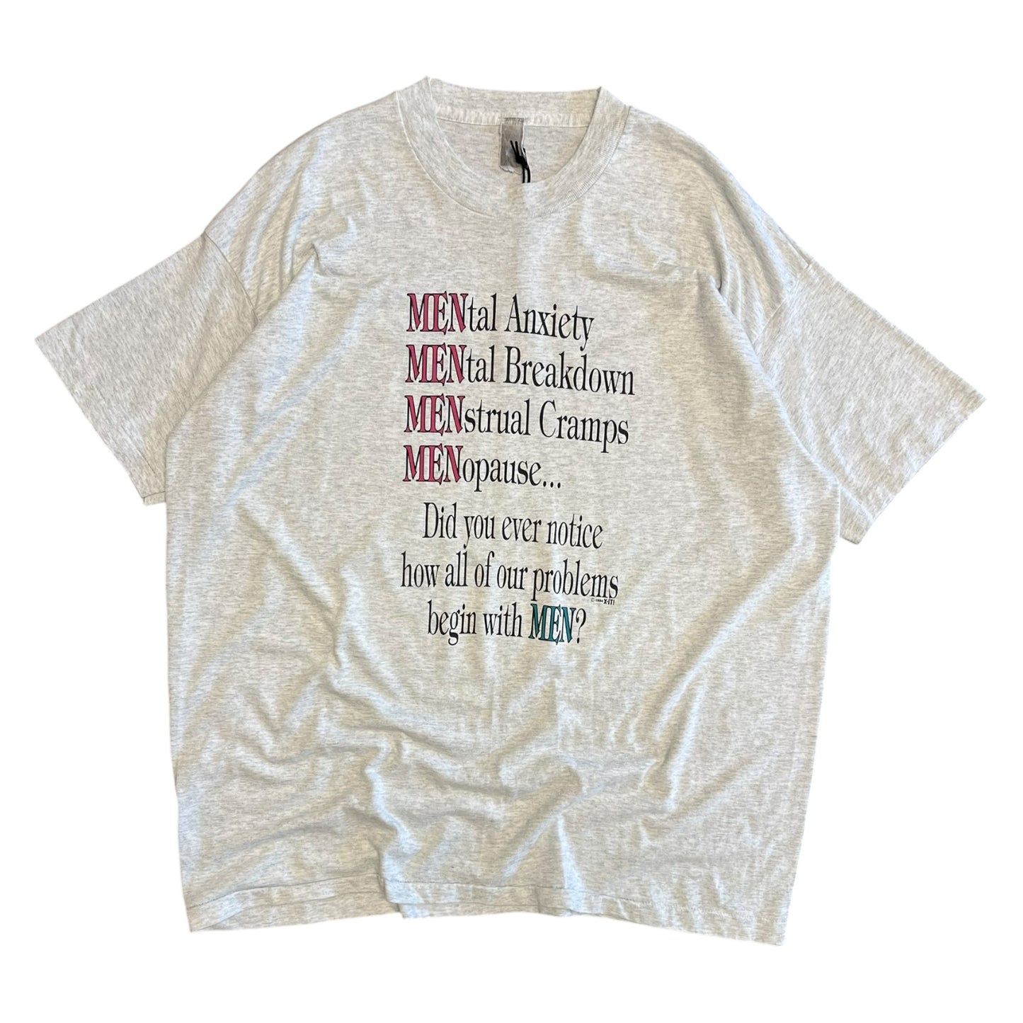 Vintage “…Begin With Men?” Tee