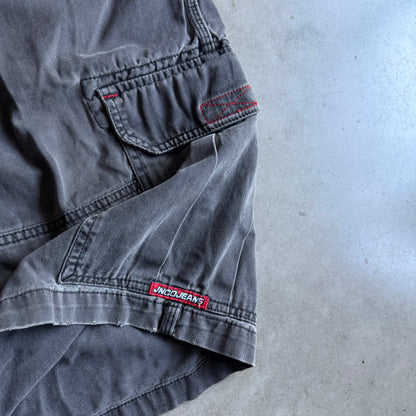 Vintage JNCO Jeans Tribal Crown Black Cargo Shorts