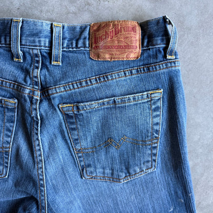 Vintage Lucky Brand Paint Splatter Bootcut Blue Jeans