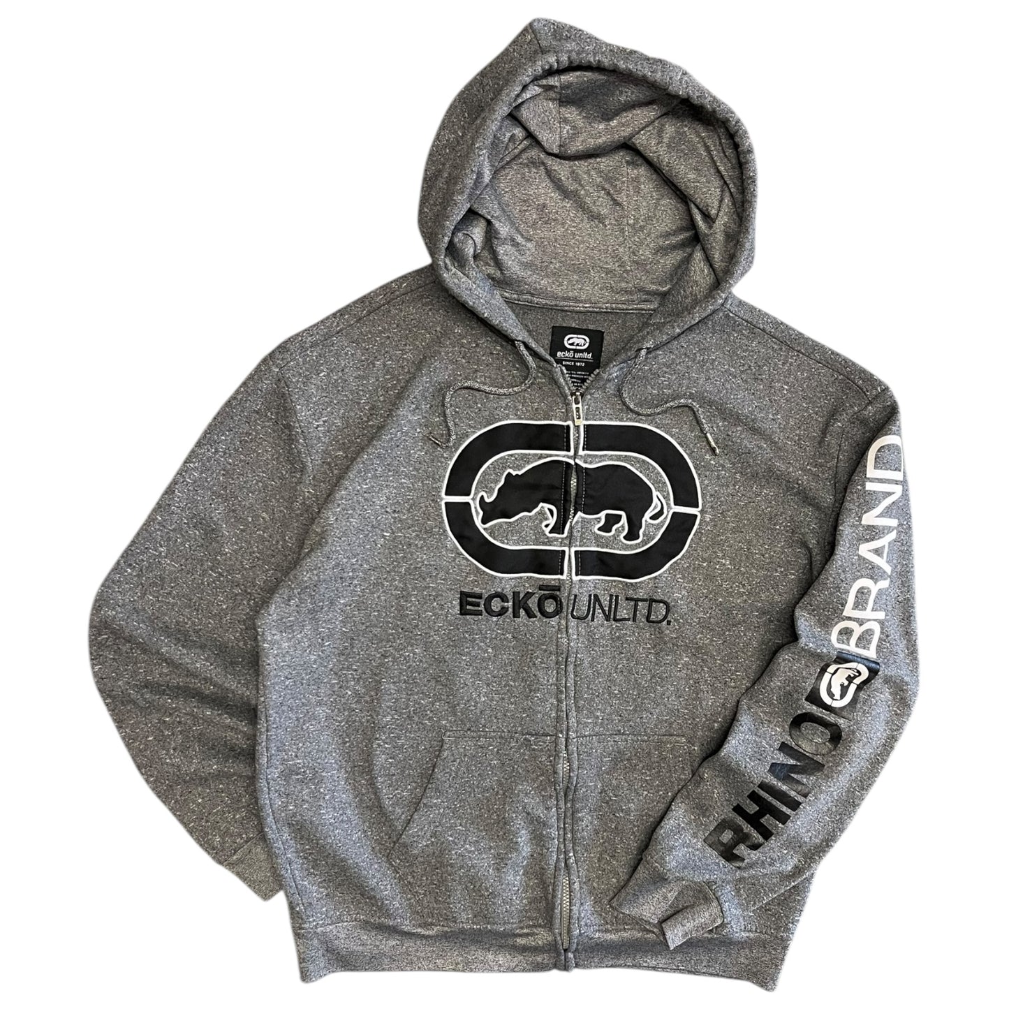 Y2K Ecko Unltd Heather Gray Zip Up Sweatshirt