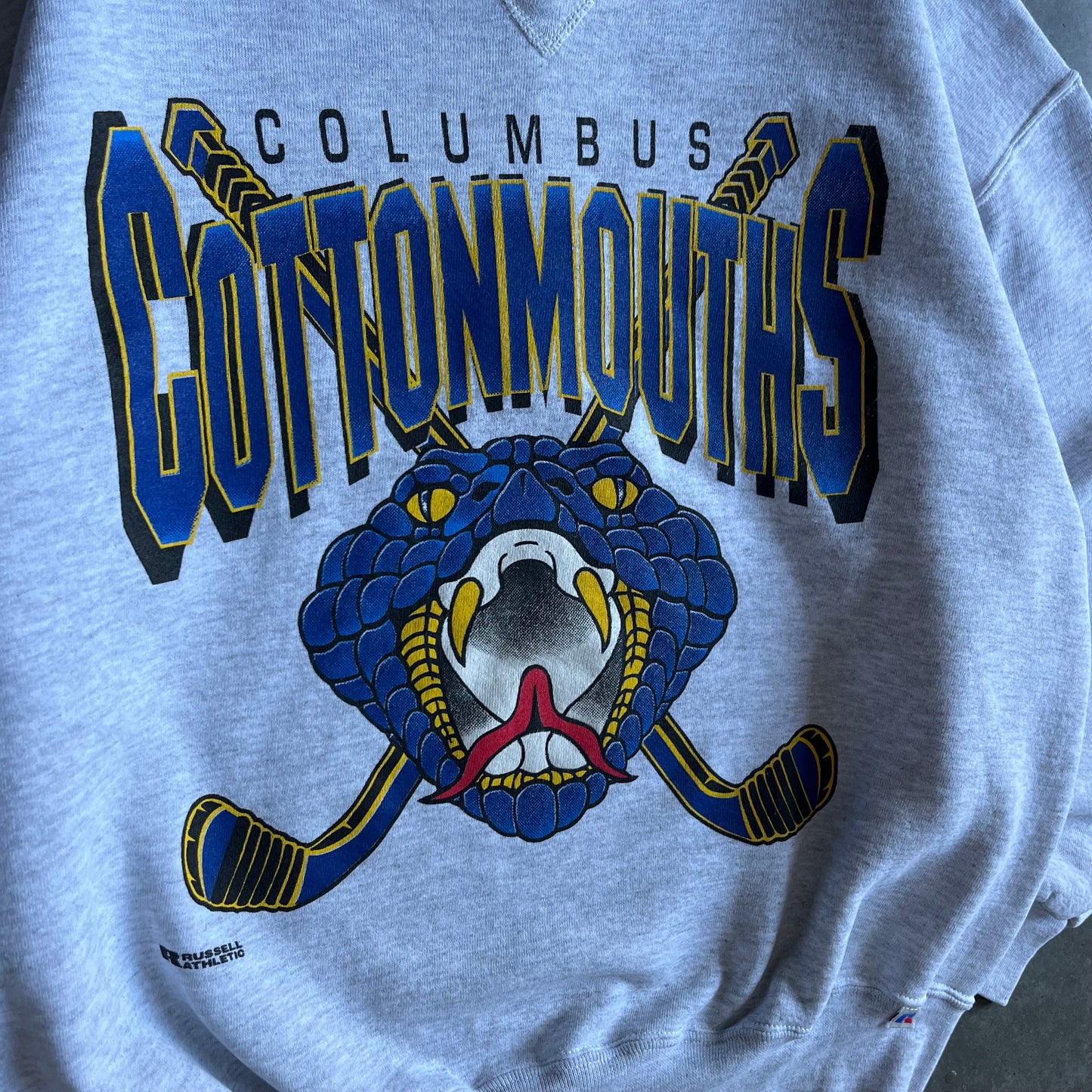 Vintage Columbus Cottonmouths Minor League Hockey Sweatshirt