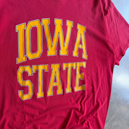 Vintage Iowa State Big Yellow Spell-Out Red Tee