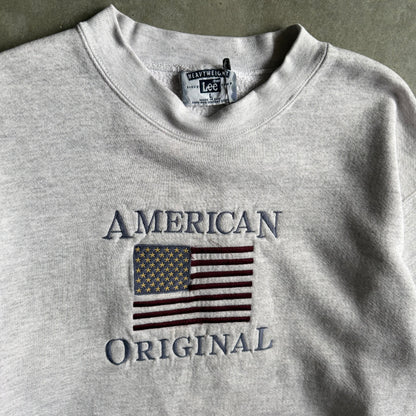 Vintage Lee “American Original” Embroidered Flag Sweatshirt
