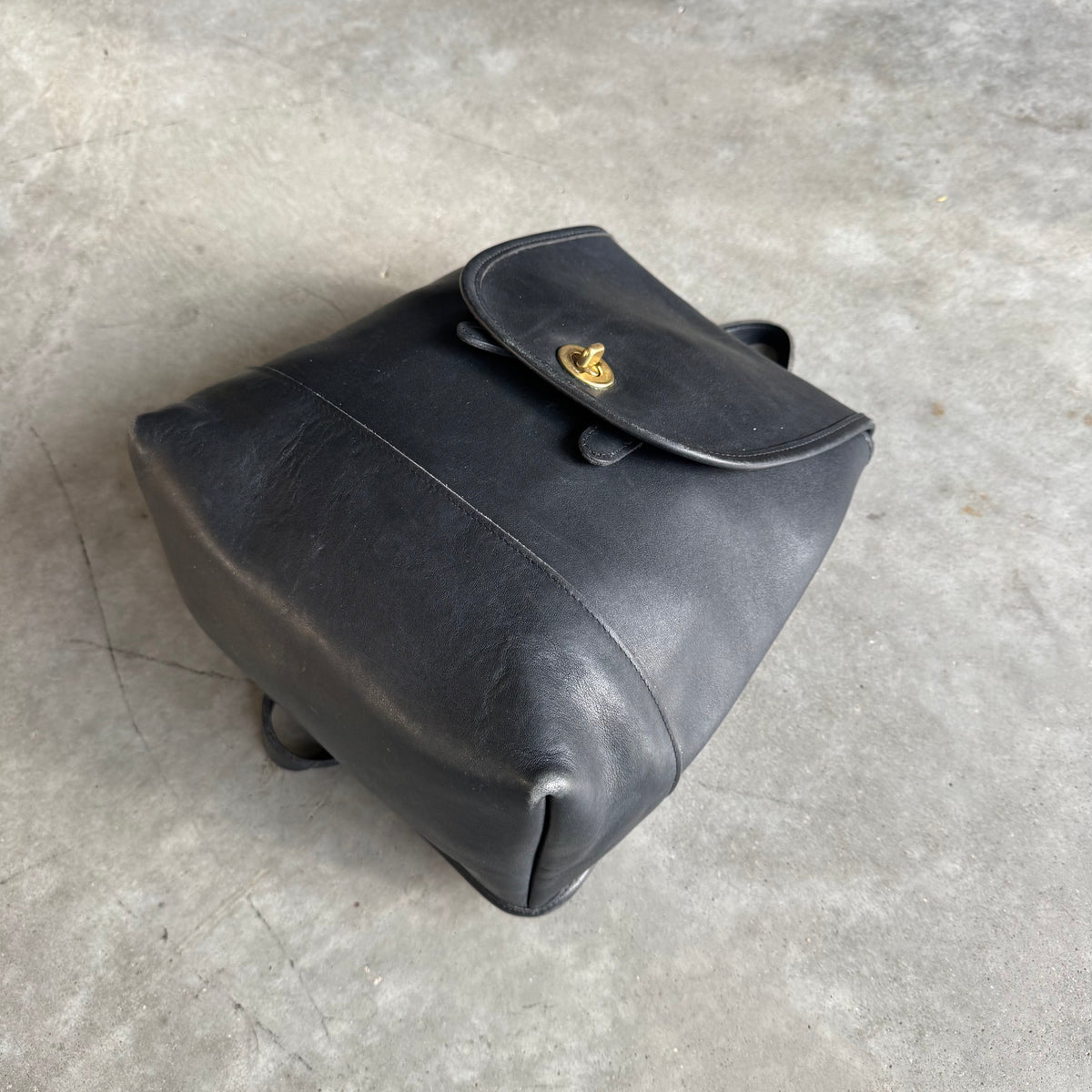Coach Vintage Black Leather Daypack