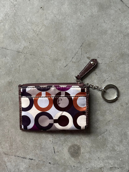 Coach Y2K Brown/Purple Keychain Change Pouch