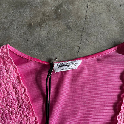 Women’s Vintage Vanity Fair Hot Pink Night Gown