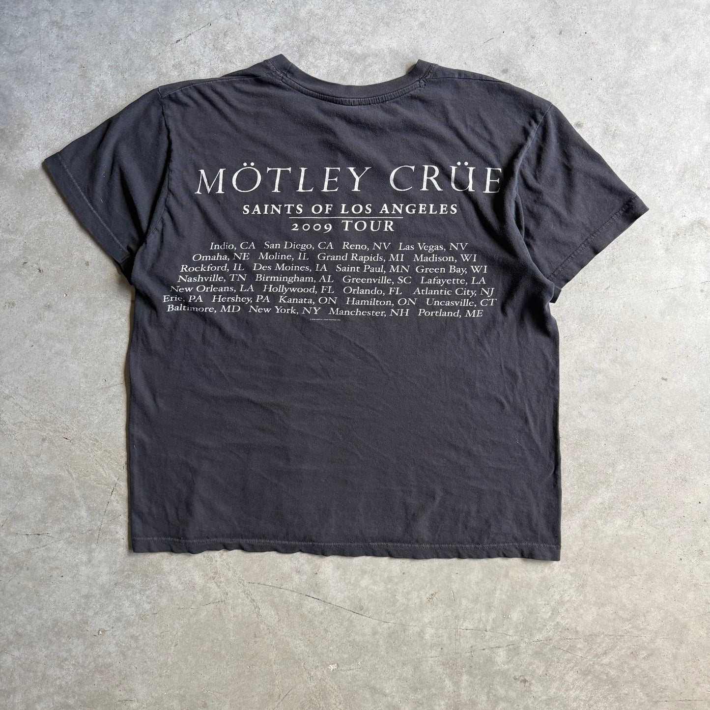 Y2K Mötley Crüe “Saints Of Los Angeles” 2009 Tour Tee