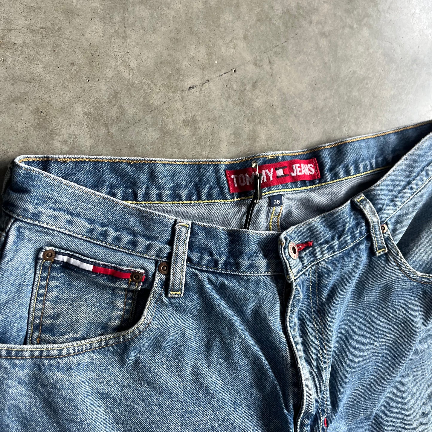 Y2K Tommy Hilfiger Logo Patch Jorts