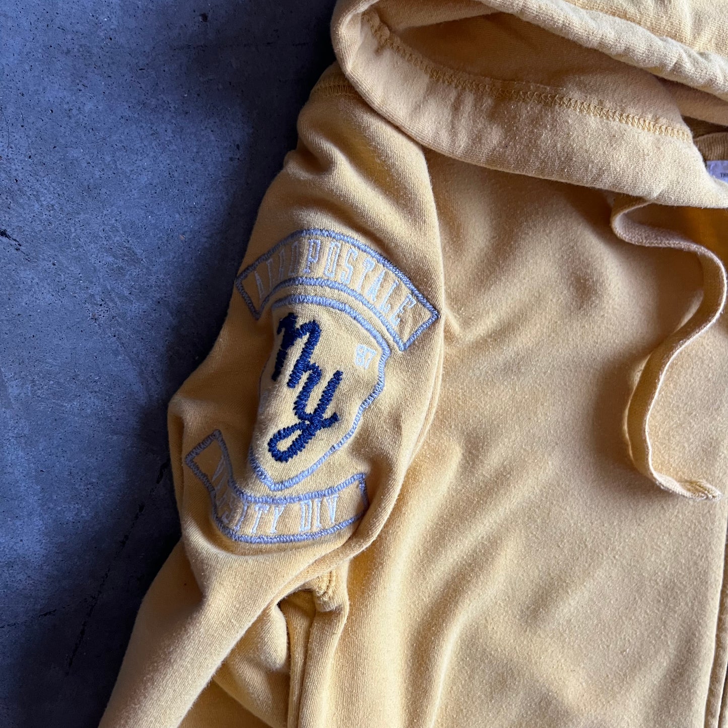 Y2K Aeropostale Varsity Yellow Zip-Up
