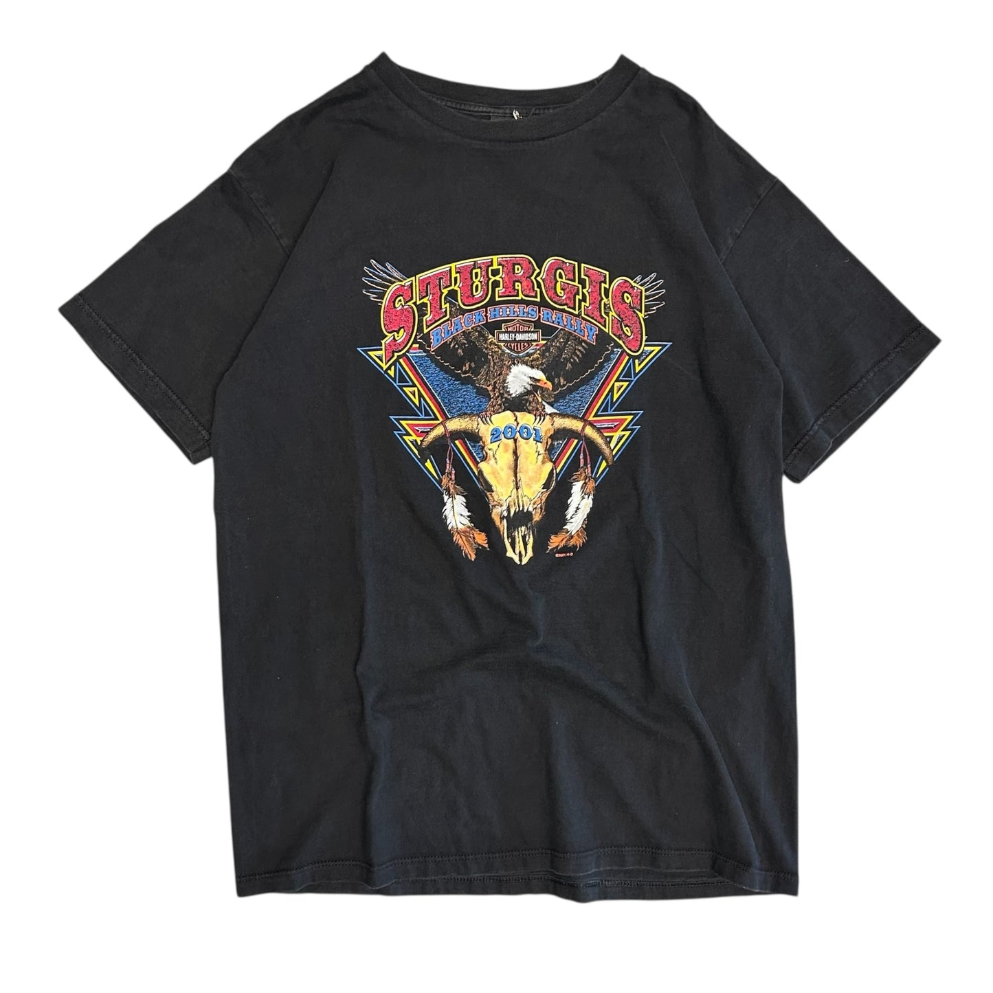 Vintage ‘01 Sturgis Black Hills Rally Eagle & Skull Tee
