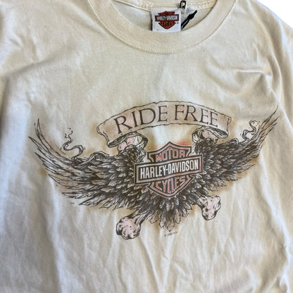 Y2K Harley Davidson “Ride Free” Bones & Wings Tee