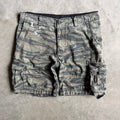 Military Surplus Distressed Camo Utility Cargo Shorts