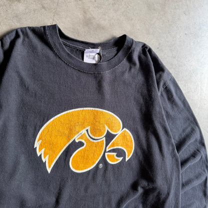 Vintage Iowa Hawkeyes Big Centered Logo Longsleeve