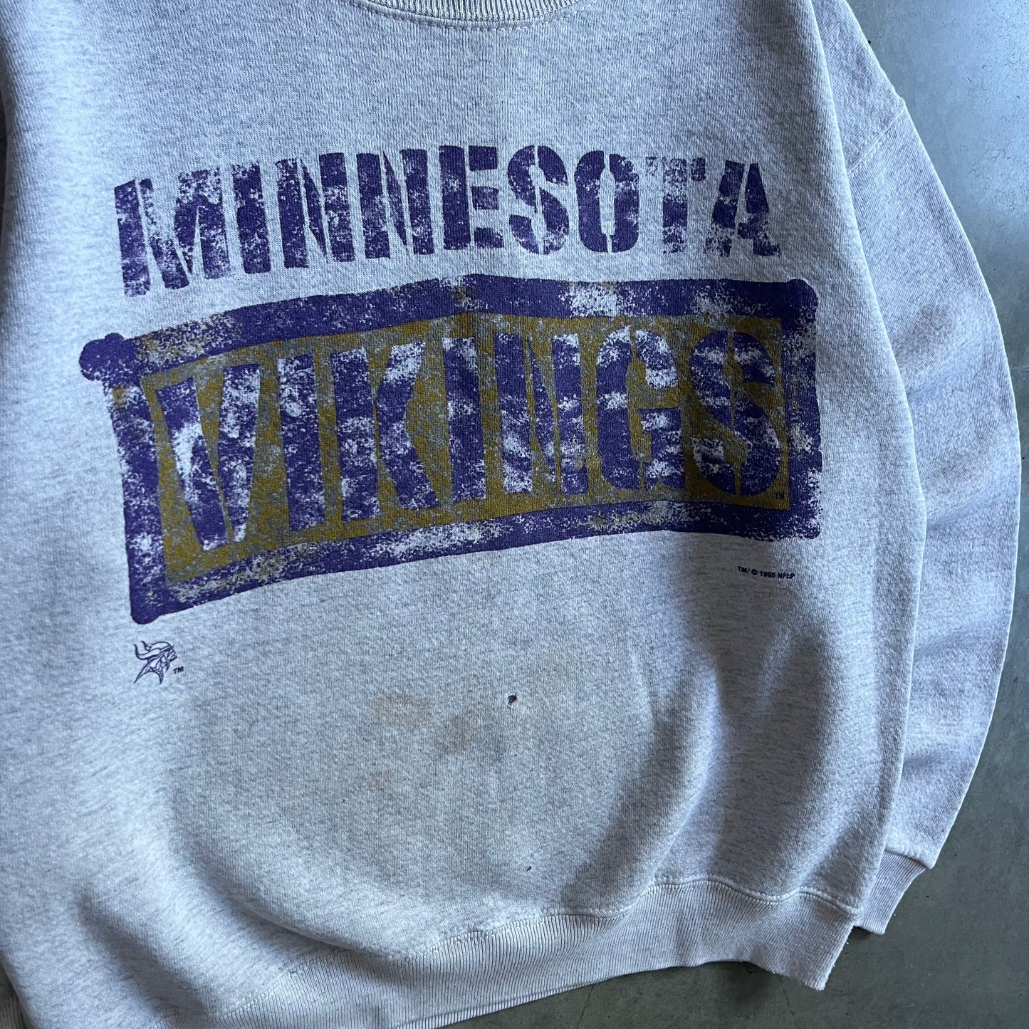 Vintage ‘95 Minnesota Vikings Faded Lettering Sweatshirt