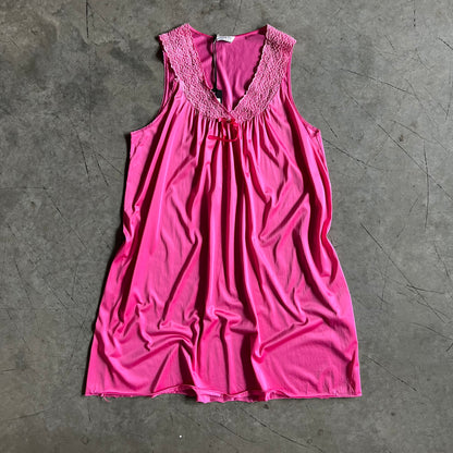 Women’s Vintage Vanity Fair Hot Pink Night Gown