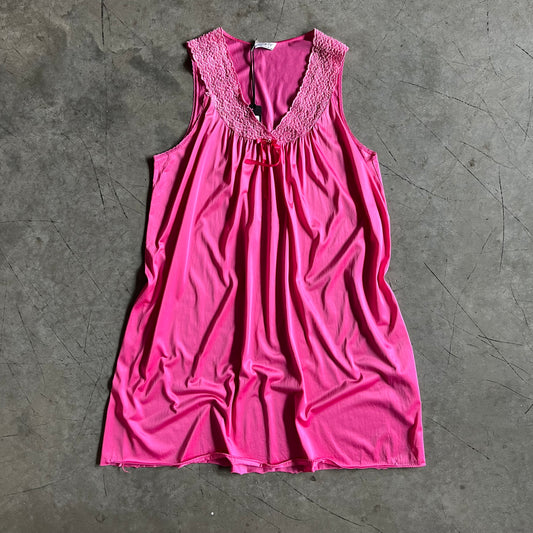Women’s Vintage Vanity Fair Hot Pink Night Gown