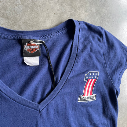 Women’s Harley Davidson #1 Navy V Neck
