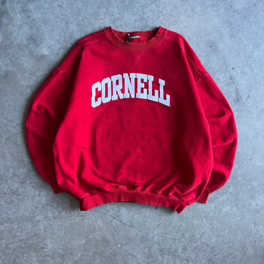 Vintage Cornell University Spell Out Red Crewneck