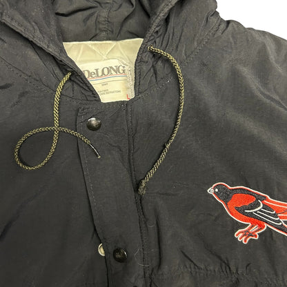 Vintage Baltimore Orioles MLB Black Zip Up Coat