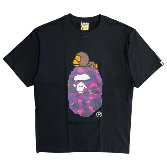 A Bathing Ape Purple Camo Big Head Baby Milo T Shirt