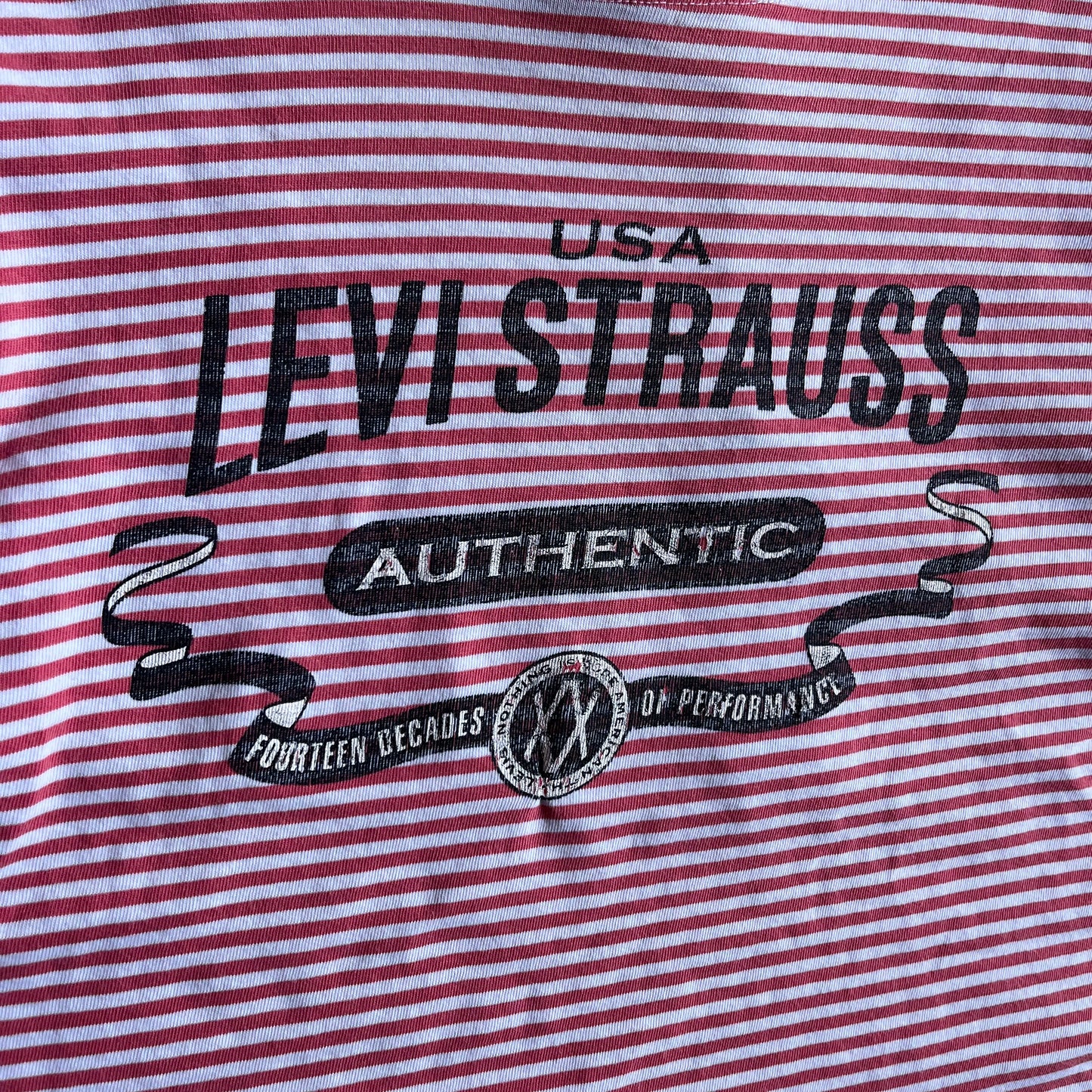 Women’s Vintage Levi Stripped Graphic Cropped Tee