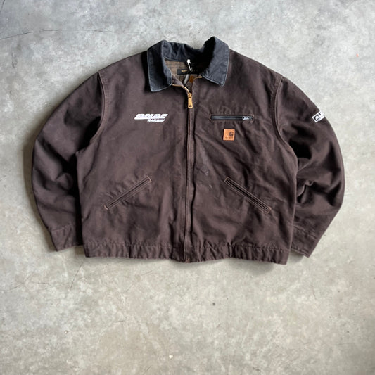 Carhartt ‘J97 DKB’ Dark Brown Detroit Jacket w/ Railway Embroidery