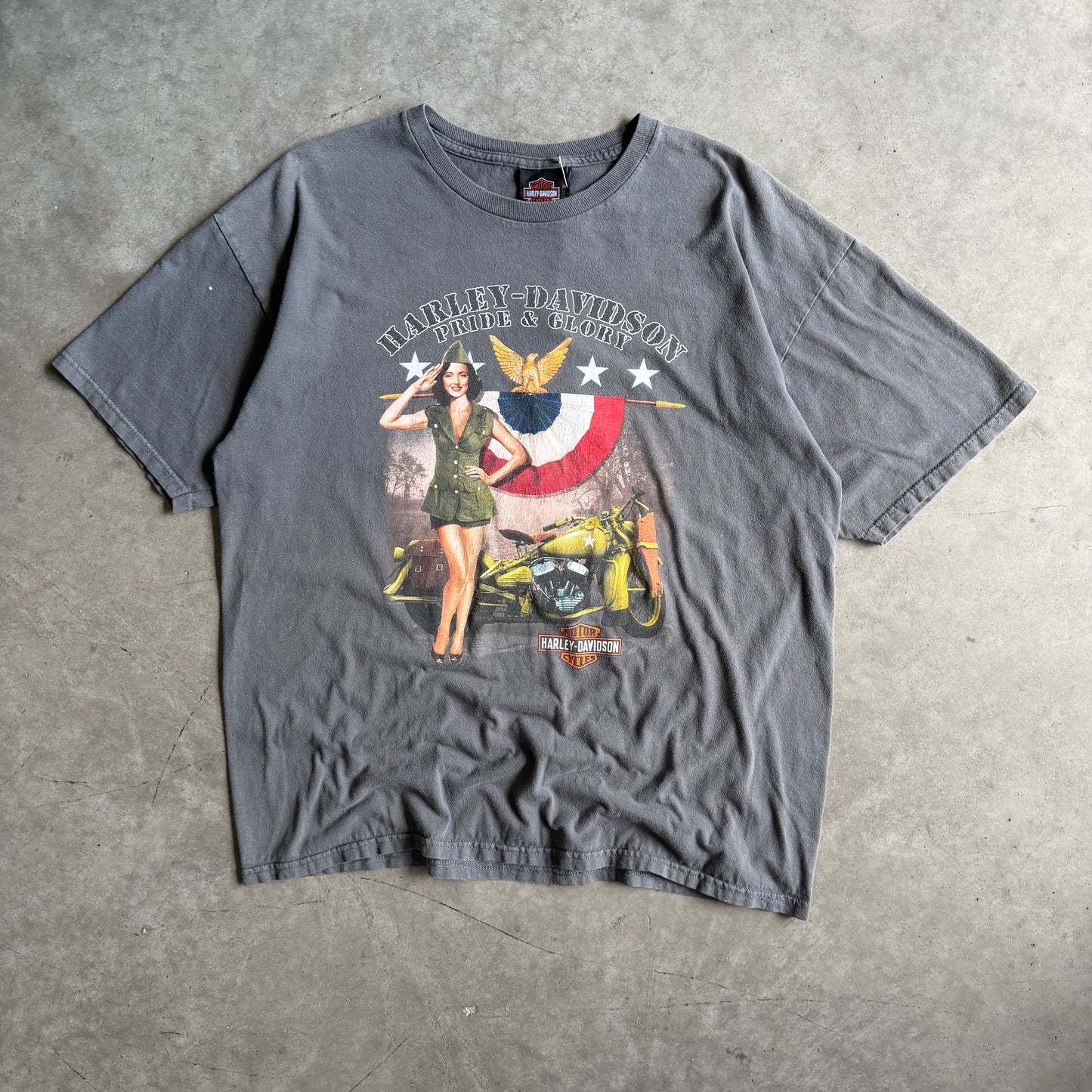 Vintage Harley Davidson “Pride & Glory” Military Motorcycle Tee
