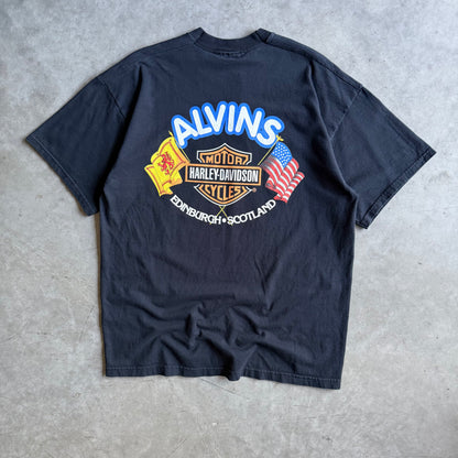 Vintage Alvin’s Harley Davidson Scotland Black Tee