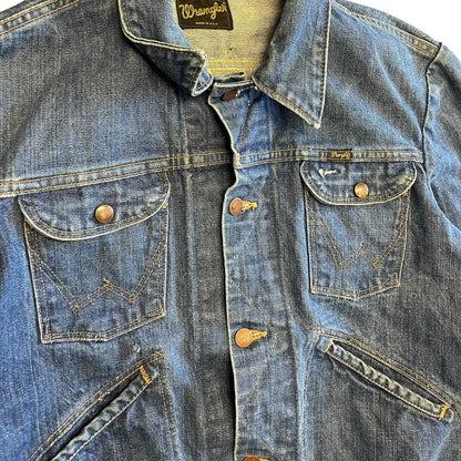 Vintage Wrangler Studded Denim Jacket with Dragon Embroidery