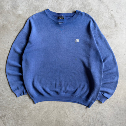Vintage USA Olympic Distressed Faded Navy Blue Crewneck