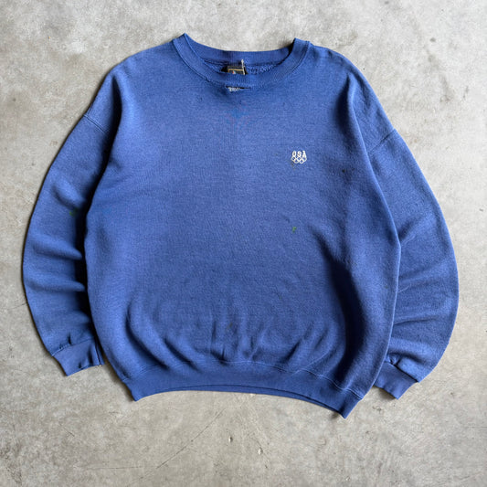 Vintage USA Olympic Distressed Faded Navy Blue Crewneck